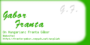 gabor franta business card